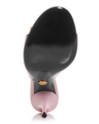 Women's Opera Bow 85mm Patent Mule Sandals 