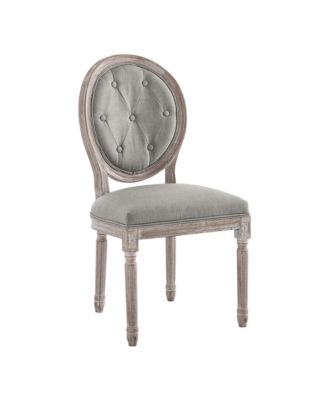 Arise Vintage-Like French Upholstered Fabric Dining Side Chair, Set of 2