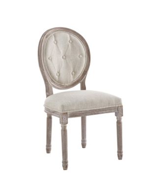 Arise Vintage-Like French Upholstered Fabric Dining Side Chair, Set of 2