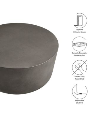 Brion Round Indoor - Outdoor Patio Concrete Coffee Table