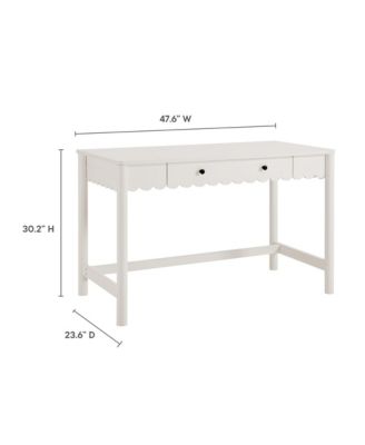 Emmeline 1-Drawer Scallop Writing Desk