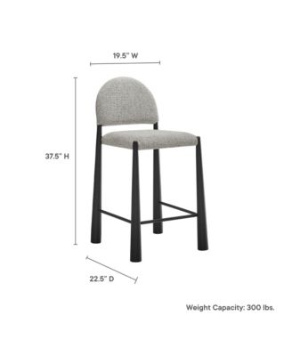 Hayley Upholstered Fabric Counter Stool