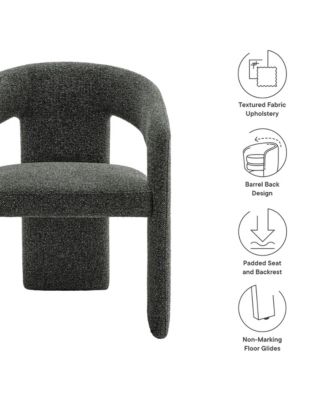 Oslo Barrel Fabric Upholstered Dining Accent Chair