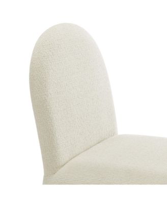 Junia Boucle Upholstered Arch Armless Dining Chair