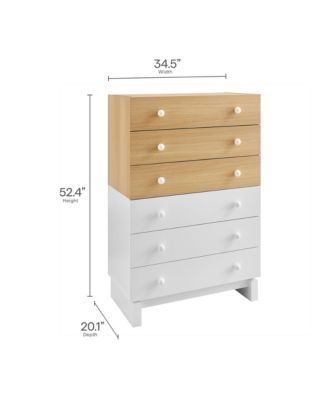  Nolia 6-Drawer Color Block Dresser Chest