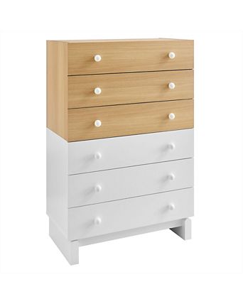 Nolia 6-Drawer Color Block Dresser Chest