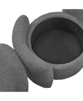 Nebula Boucle Upholstered Ottoman