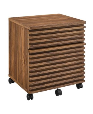 Render Wood Desk and File Cabinet, Set of 2