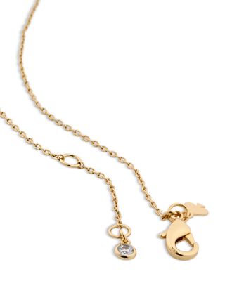 Everyday Spade Pav&eacute; Mini Pendant Necklace, 17"-20"