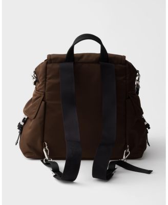  Explore Re-Nylon and Leather Backpack