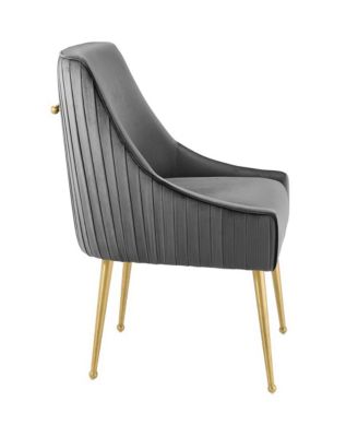 Discern Pleated Back Upholstered Performance Velvet Dining Chair