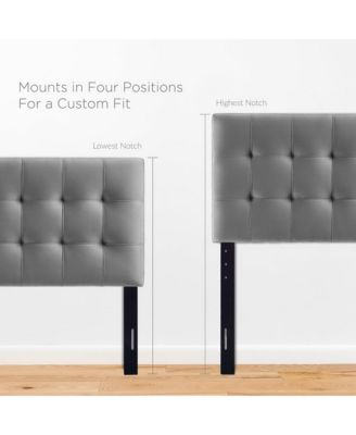 Lily Biscuit Tufted Performance Velvet Headboard, Twin