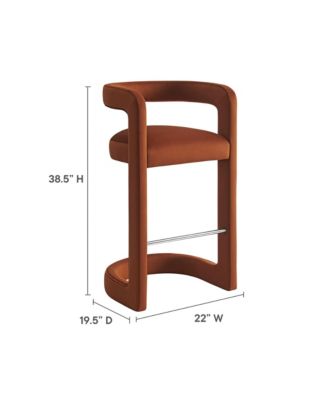  Winslow Performance Velvet Bar Stool