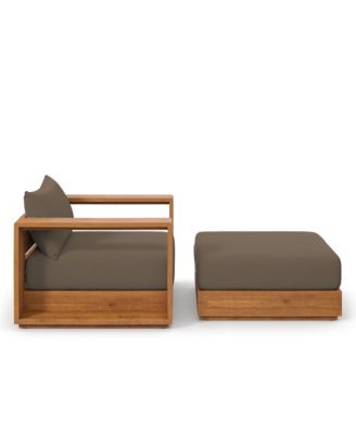 Tahoe Outdoor Patio Powder-Coated Aluminum Armchair, Set of 2