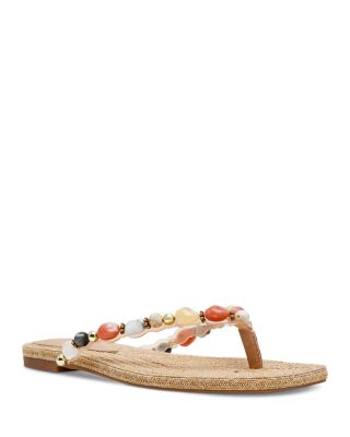 Women's Marble Embellished Thong Sandals
