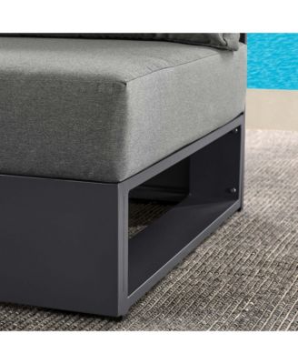 Tahoe Outdoor Patio Powder-Coated Aluminum Modular Armless Chair