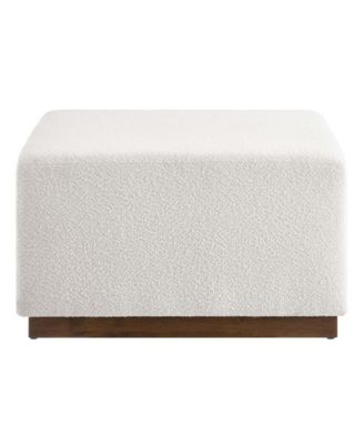  Tilden Large 28" Square Boucle Upholstered Ottoman