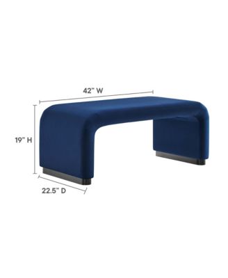 Koda Performance Velvet Waterfall Ottoman