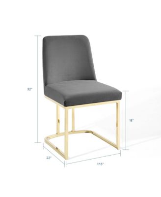 Amplify Sled Base Performance Velvet Dining Chairs, Set of 2