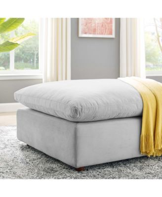  Commix Down Filled Overstuffed Performance Velvet Ottoman