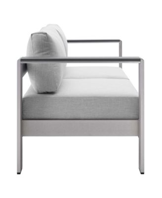  Shore Sunbrella Fabric Aluminum Outdoor Patio Loveseat