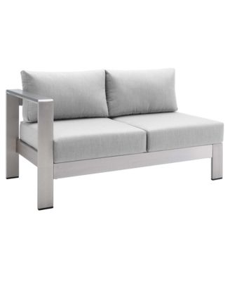  Shore Sunbrella Fabric Aluminum Outdoor Patio Left-Arm Loveseat
