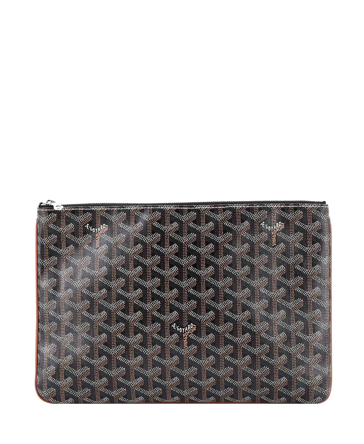 Pre-Owned Goyard Mm Senat Zip Pouch Coated Canvas