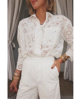 Spl X CJ Eyelet Button Front Top