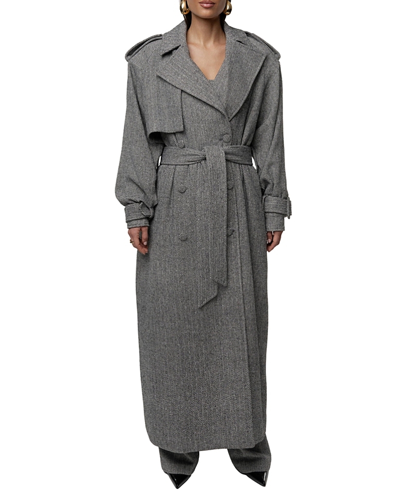 Jluxlabel Herringbone Oversized Trench Coat