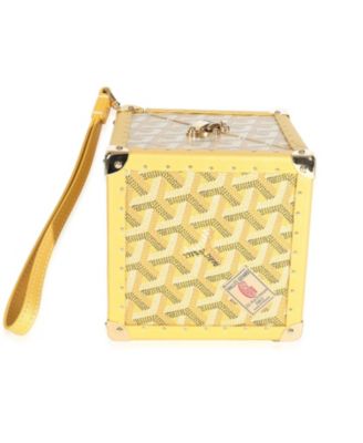 De Trunk Bag Leather;Canvas Handbag