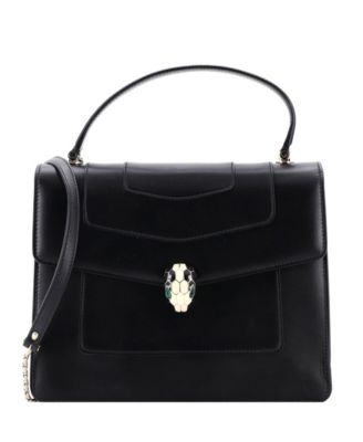 Medium Serpenti Forever Top Handle Bag Leather