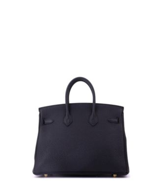 Birkin 25 Handbag Black Togo with Gold Hardware