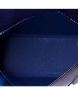 Kelly 32 Handbag Verso Evercolor with Palladium Hardware