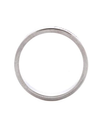  4mm C de Cartier Wedding Band Ring Platinum