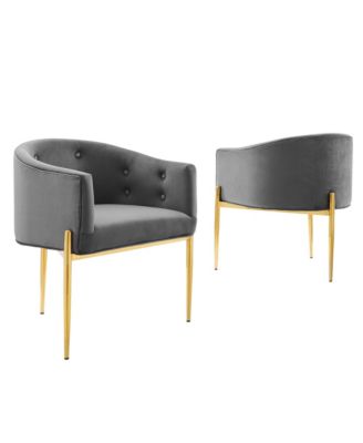 Savour Tufted Performance Velvet Accent Chairs, Set of 2