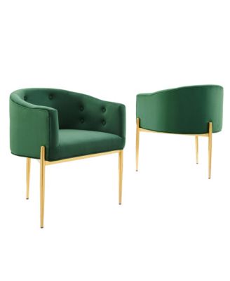 Savour Tufted Performance Velvet Accent Chairs, Set of 2