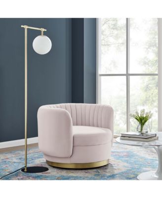 Embrace Tufted Performance Velvet Swivel Chair