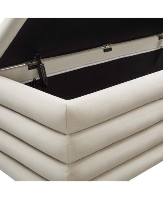 Mezzo Upholstered Performance Velvet Storage Bench