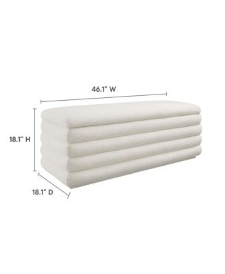 Mezzo Boucle Upholstered Storage Bench