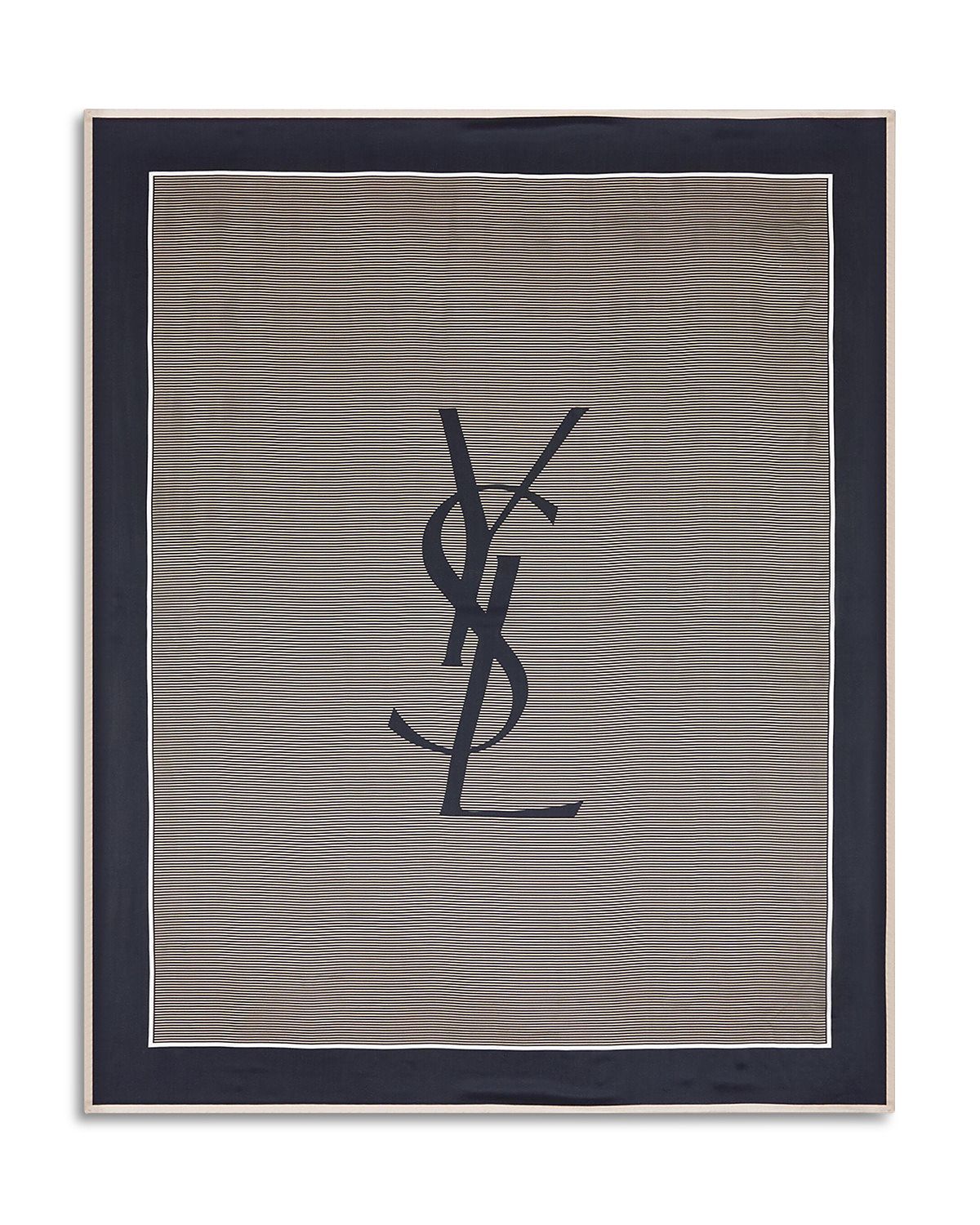 Saint Laurent Cassandre Striped Stole Scarf