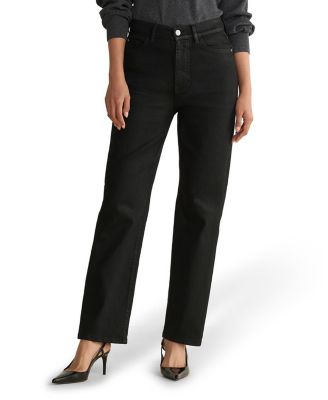  ASE Stretch Straight Jeans in Coated Noir