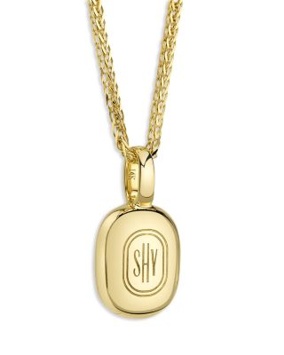 14K Yellow Gold Diamond Baguette & Round Chopin Pendant Necklace, 18"