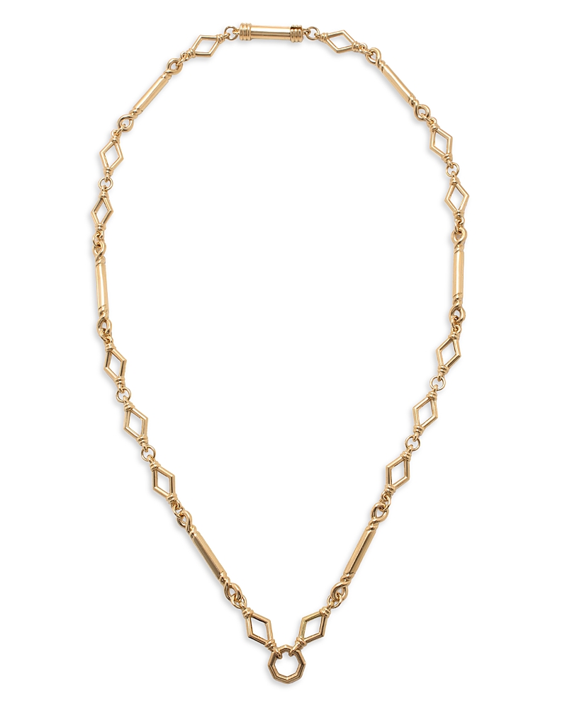 David Webb 18K Yellow Gold Harlequin Baton Chain Necklace, 18