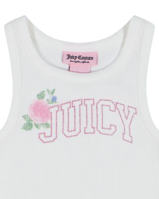 Girls' French Terry Zip Hoodie, Tank Top & Shorts Set - Little Kid