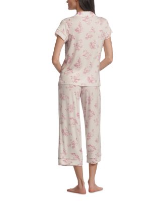 Gisele Printed Short Sleeves Cropped PJ Set