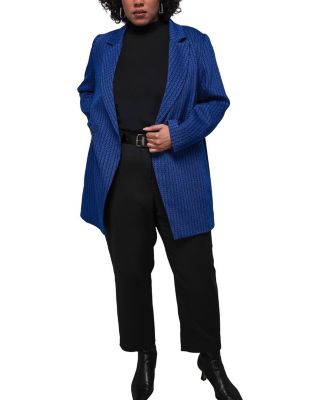  Plus The Empower Jacquard Double Breasted Blazer