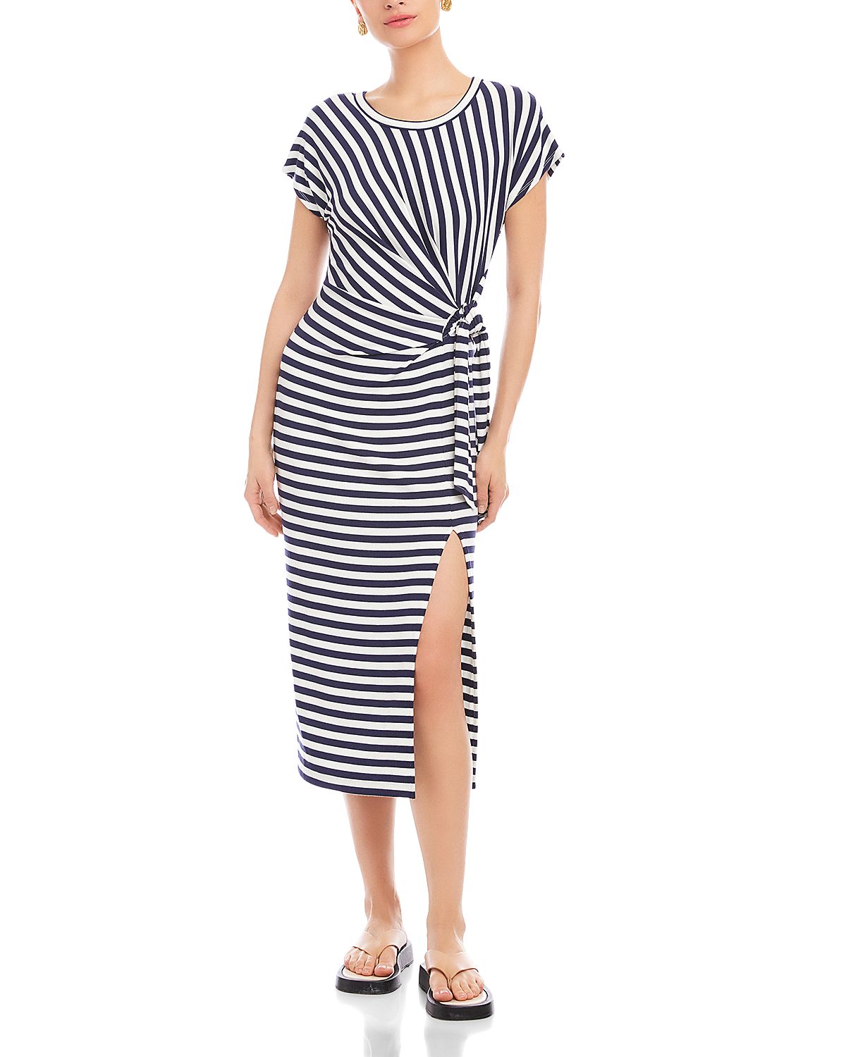 Fifteen Twenty Marisa Side Knot Midi Dress