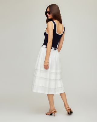Thea Contrast Midi Dress