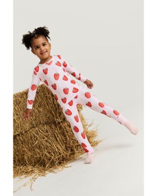 Girls' Penny Pointelle Long Sleeve Basic Pajamas - Little Kid