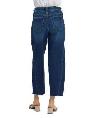 Alyssa Side Panel High Rise Relaxed Crop Jeans in Sunset Villa